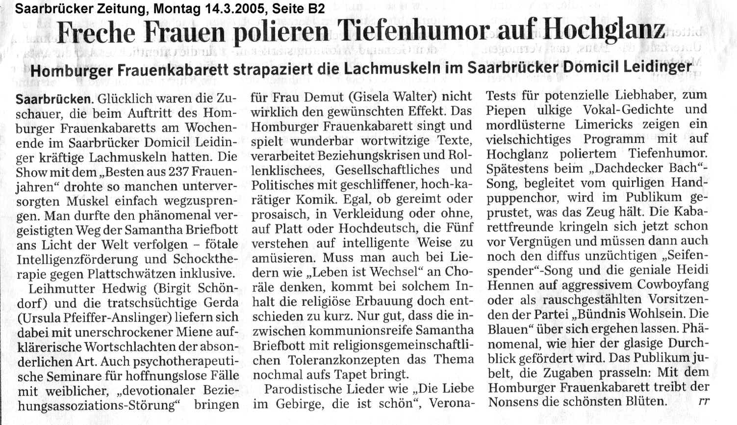 Kopie, Zeitungsbericht 14.3.05